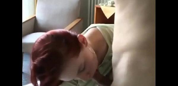  Big Melons Teen Redhead Gets A Faceful Of Cum